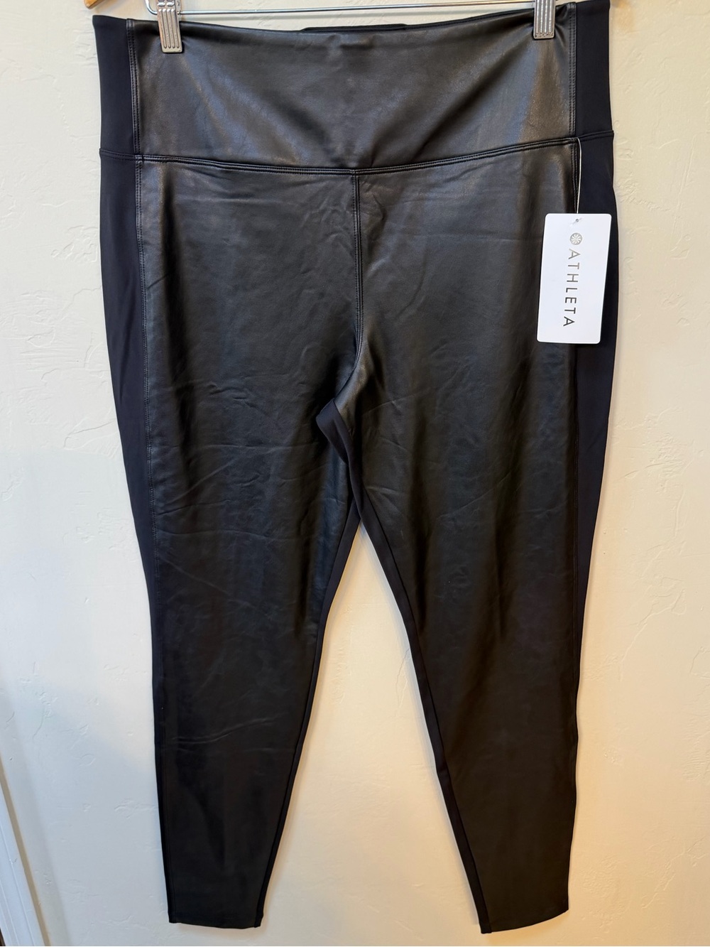 Athleta Delancey Shine Tights Leggings Black NWT Work Travel Size XLT Xl Tall
